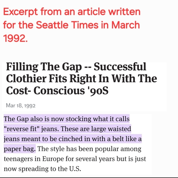 ❤️ GAP 90s VINTAGE MOM JEANS - REVERSE FIT HIGH RISE TAPERED LEG, 14L - Picture 2 of 11